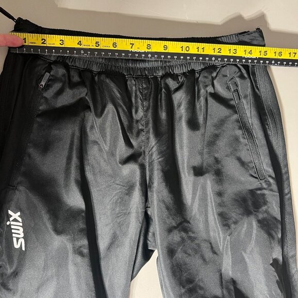 SWIX Universalx Pants Womens XL Black Tech Full Zip Leg Windpants Active 22666 - Picture 3 of 16